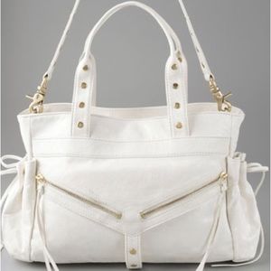 Botkier Ivory Distressed Leather Trigger Bag